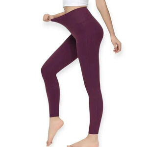 Along Fit Women's Purple Small High Rise Activewear Full Length Skinny Leggings